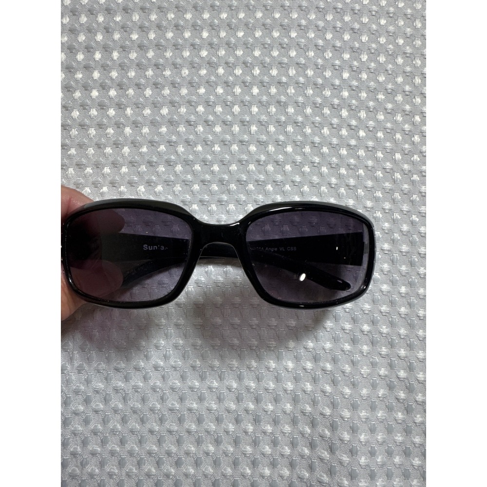 Sun'a Sunglasses Women OS Angie VL CSS Black Rhinestone Embellished Rectangular